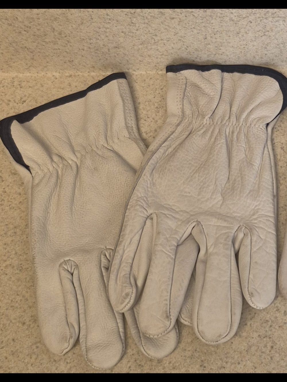 Men's Work Leather Gloves - Cream
